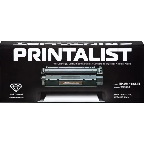 Тонер-картридж Printalist HP LJ 4003/4103, MFP 4103 Black / W1510A Black (HP-W1510A-PL)