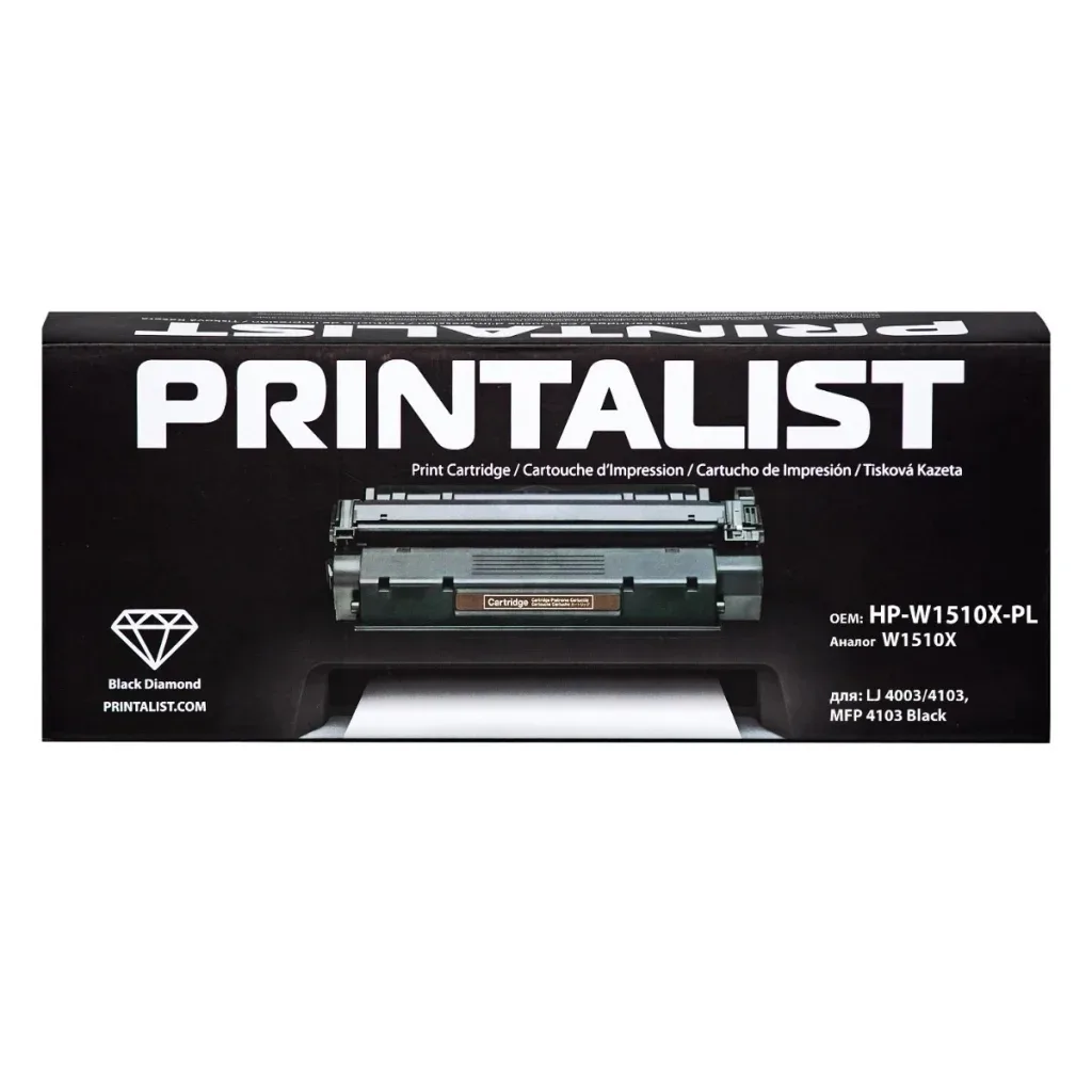 Тонер-картридж Printalist HP LJ 4003/4103, MFP 4103 Black / W1510X 9,7K (HP-W1510X-PL)