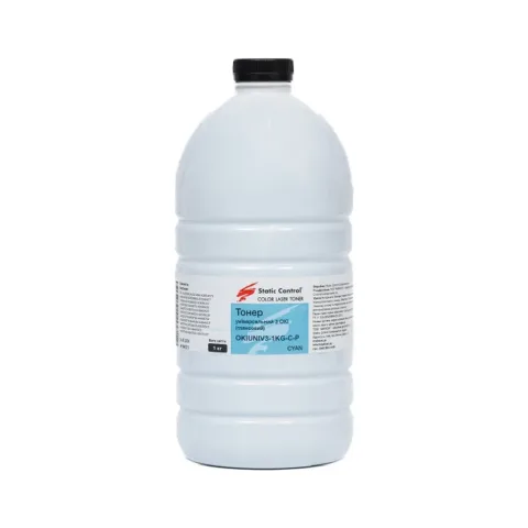 Тонер Okidata 3 (Glossy) 1кг cyan фасовка Static Control (OKIUNIV3-1KG-C-P)
