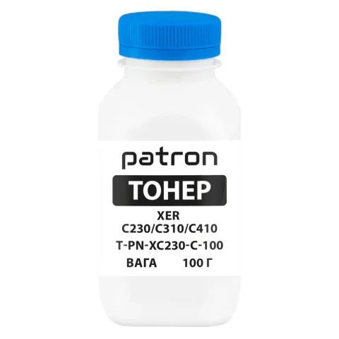 Тонер XER C230/C310/C410, 100 г, Cyan Patron (PN-XC230-C-100)